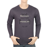 Men's Jersey Full Sleeves T-Shirt - Dark Grey, Men, T-Shirts And Polos, Chase Value, Chase Value