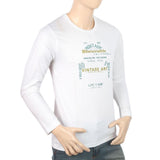 Men's Jersey Full Sleeves T-Shirt - White, Men, T-Shirts And Polos, Chase Value, Chase Value