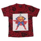 Boys Half Sleeves T-Shirt - Maroon, Boys T-Shirts, Chase Value, Chase Value