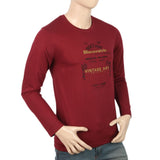Men's Jersey Full Sleeves T-Shirt - Maroon, Men, T-Shirts And Polos, Chase Value, Chase Value