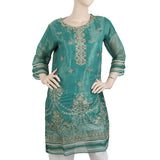 Women's Embroidered Masoori Kurti With Stone - Green, Women, Ready Kurtis, Chase Value, Chase Value