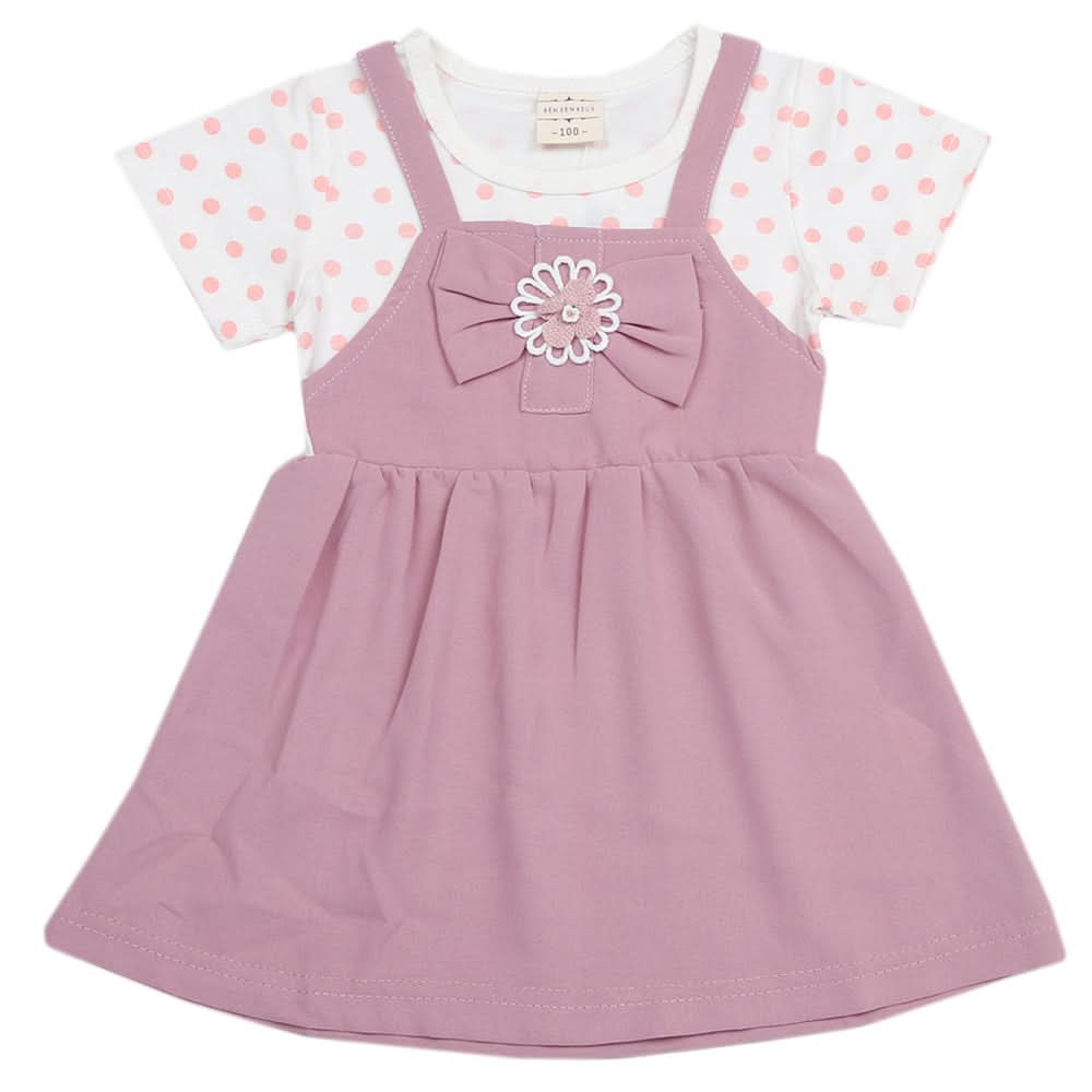 Newborn Girls Half Sleeves Frock - Light Purple, Kids, Newborn Girls Frocks, Chase Value, Chase Value