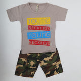 Boys Half Sleeves 2 Pcs Suit - Grey, Kids, Boys Sets And Suits, Chase Value, Chase Value