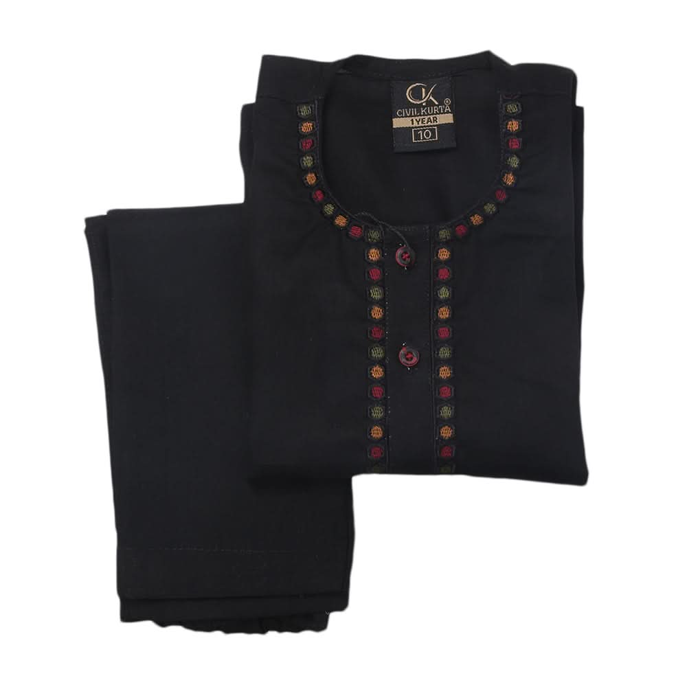 Newborn Boys Shalwar Suit - Black, Kids, Newborn Boys Shalwar Suits, Chase Value, Chase Value