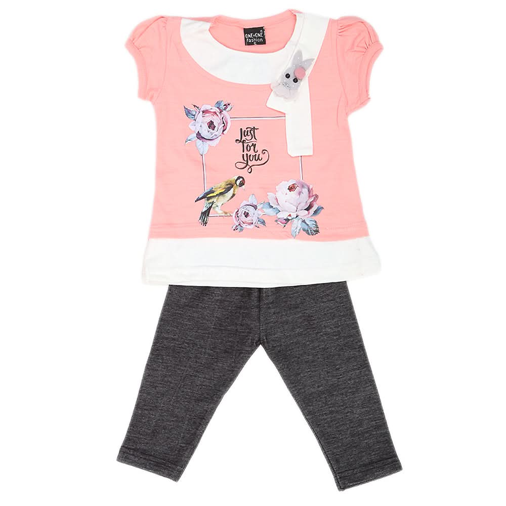 Girls Short Suit - Pink, Kids, Girls Sets And Suits, Chase Value, Chase Value