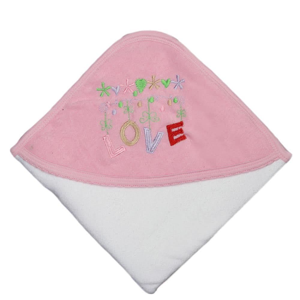 Newborn Baby Bath Towel - Light Pink, Kids, Bath Accessories, Chase Value, Chase Value