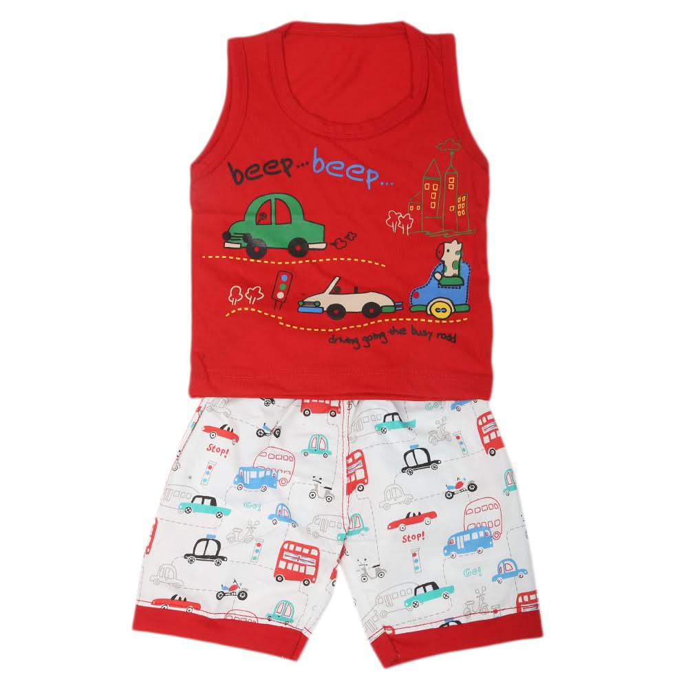 Boys Sando Suit 9233 - Red, Kids, Boys Sets And Suits, Chase Value, Chase Value