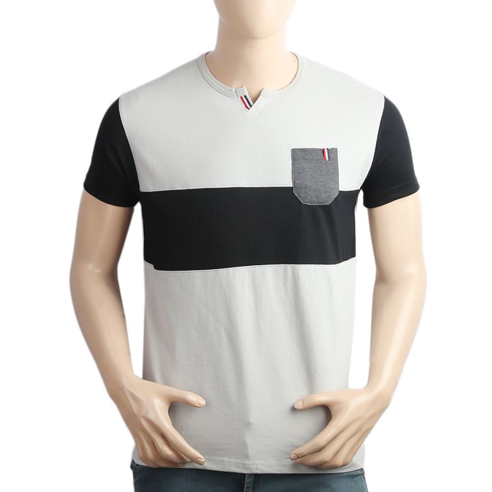 Men's Half Sleeves T-Shirt - Light Grey, Men, T-Shirts And Polos, Chase Value, Chase Value