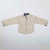 Newborn Boys Chambray Full Sleeves Shirt - Beige, Kids, NB Boys Shirts And T-Shirts, Chase Value, Chase Value
