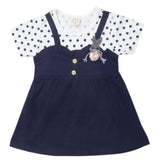 Newborn Girls Half Sleeves Frock - Navy Blue, Kids, Newborn Girls Frocks, Chase Value, Chase Value