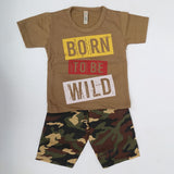 Boys Half Sleeves Suit - Brown, Kids, Boys Sets And Suits, Chase Value, Chase Value
