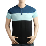 Men's Half Sleeves T-Shirt - Steel-Blue, Men, T-Shirts And Polos, Chase Value, Chase Value