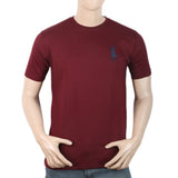 Men Half Sleeves T-Shirt - Maroon, Men, T-Shirts And Polos, Chase Value, Chase Value