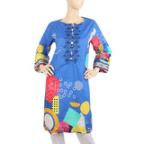 Women's Digital Printed Kurti - Royal Blue, Women Ready Kurtis, Chase Value, Chase Value