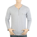 Men's Full Sleeves T-Shirt - Light Grey, Men's T-Shirts & Polos, Chase Value, Chase Value