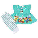 Newborn Girls Half Sleeves Short Suit - Cyan, Kids, NB Girls Sets And Suits, Chase Value, Chase Value