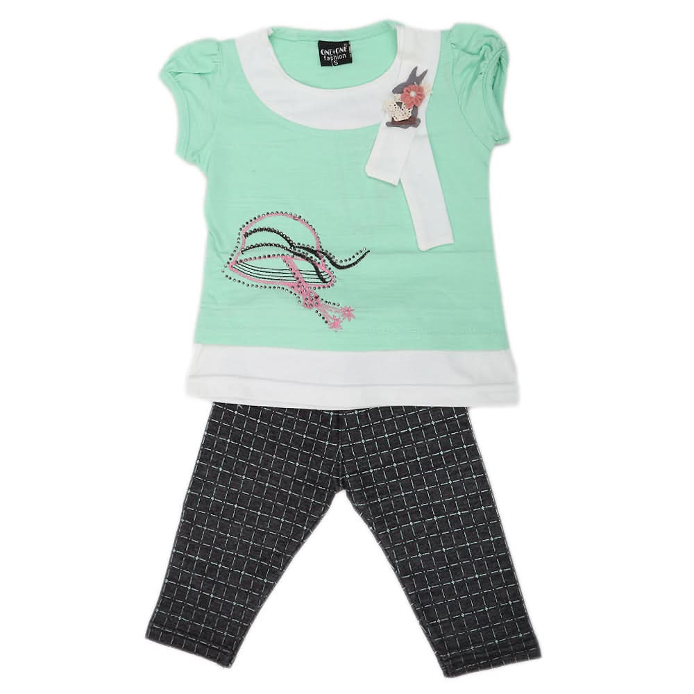 Girls Short Suit - Cyan, Kids, Girls Sets And Suits, Chase Value, Chase Value
