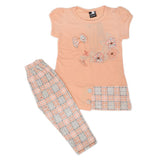 Girls Short Suit - Peach, Kids, Girls Sets And Suits, Chase Value, Chase Value
