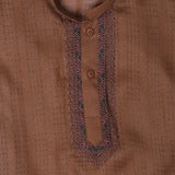 Boys Embroidered Shalwar Suit - Brown, Boys Shalwar Kameez, Chase Value, Chase Value