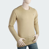 Men's Round Neck Full Sleeves T-Shirt - Camel, Men, T-Shirts And Polos, Chase Value, Chase Value