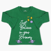 Eminent Girls Full Sleeves T-Shirt - Green, Girls T-Shirts, Eminent, Chase Value