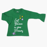 Eminent Girls Full Sleeves T-Shirt - Green, Girls T-Shirts, Eminent, Chase Value