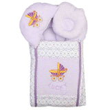 Newborn Sleeping Bag 7 Pcs Set Embroidered - Purple, Kids, Sleeping Bags, Chase Value, Chase Value