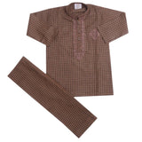 Boys Embroidered Shalwar Suit - Golden, Kids, Boys Shalwar Kameez, Chase Value, Chase Value