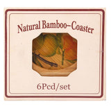 Natural Bamboo Coaster 6 Pcs Set - Camel, Home & Lifestyle, Kitchen Tools And Accessories, Chase Value, Chase Value