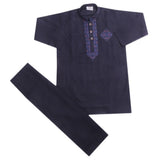 Boys Embroidered Shalwar Suit - Navy Blue, Kids, Boys Shalwar Kameez, Chase Value, Chase Value