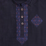 Boys Embroidered Shalwar Suit - Navy Blue, Kids, Boys Shalwar Kameez, Chase Value, Chase Value
