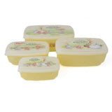 Rabbit Lunch Box 4 Pcs Set - Yellow, Home & Lifestyle, Storage Boxes, Chase Value, Chase Value
