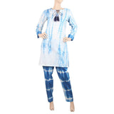 Women's Tie & Dye 02 Pcs Suit - Blue, Women, Shalwar Suits, Chase Value, Chase Value