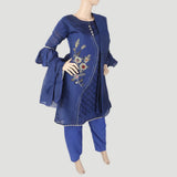 Women's Fancy 03 Pcs Suit - Royal Blue, Women, Shalwar Suits, Chase Value, Chase Value