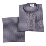 Boys Embroidered Shalwar Suit - Grey, Kids, Boys Shalwar Kameez, Chase Value, Chase Value