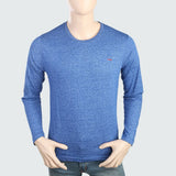 Men's Round Neck Full Sleeves T-Shirt - Blue, Men, T-Shirts And Polos, Chase Value, Chase Value