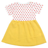 Newborn Girls Half Sleeves Frock - Mustard, Kids, Newborn Girls Frocks, Chase Value, Chase Value