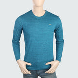 Men's Round Neck Full Sleeves T-Shirt - Aqua, Men, T-Shirts And Polos, Chase Value, Chase Value