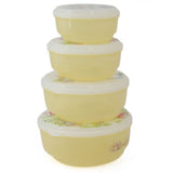 Rabbit Lunch Box 4 Pcs Set - Yellow, Home & Lifestyle, Storage Boxes, Chase Value, Chase Value