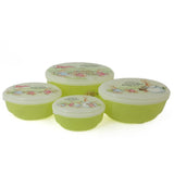 Rabbit Lunch Box 4 Pcs Set - Green, Home & Lifestyle, Storage Boxes, Chase Value, Chase Value
