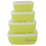 Rabbit Lunch Box 4 Pcs Set - Green, Home & Lifestyle, Storage Boxes, Chase Value, Chase Value
