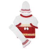 Newborn Girls Irani Suit - Red, Kids, NB Girls Sets And Suits, Chase Value, Chase Value