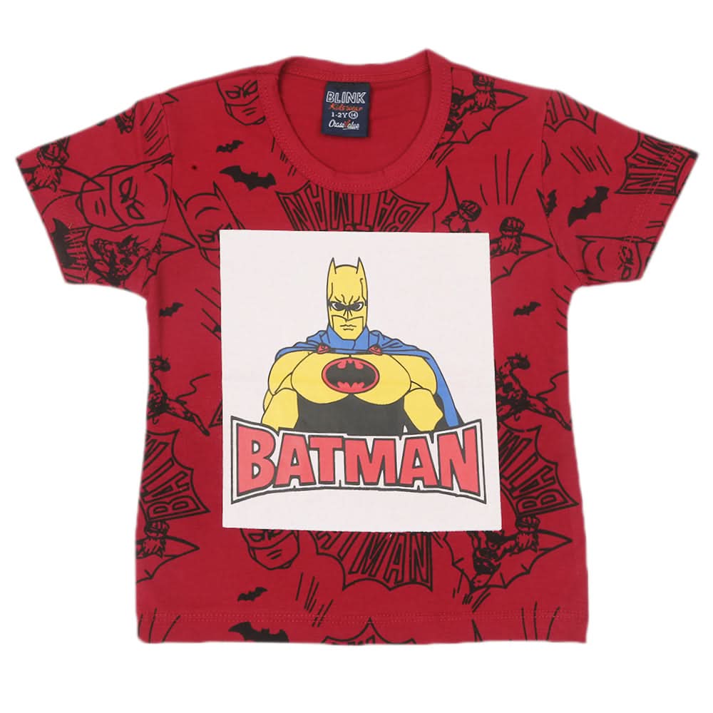 Boys Half Sleeves T-Shirt - Maroon, Boys T-Shirts, Chase Value, Chase Value