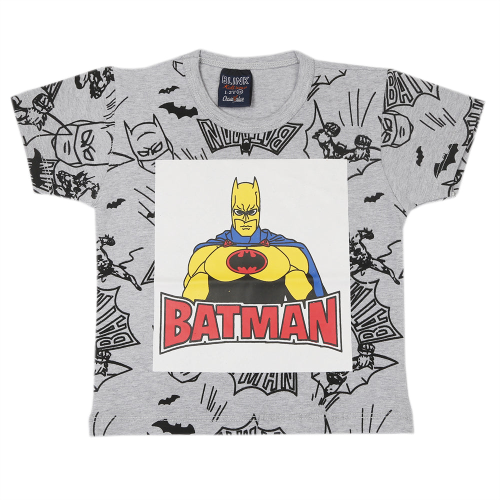 Boys Half Sleeves T-Shirt - Light Grey, Boys T-Shirts, Chase Value, Chase Value