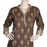 Women's Embroidered 2 Piece Suit - Brown, Women, Shalwar Suits, Chase Value, Chase Value