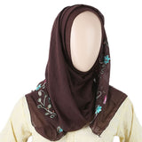 Women's Embroidered Scarf - Coffee, Women, Shawls And Scarves, Chase Value, Chase Value