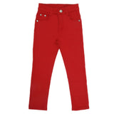 Girls Denim Pant - Red, Girls Pants & Capri, Chase Value, Chase Value
