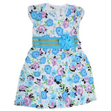 Girls Cotton Frock - Sky Blue, Kids, Girls Frocks, Chase Value, Chase Value