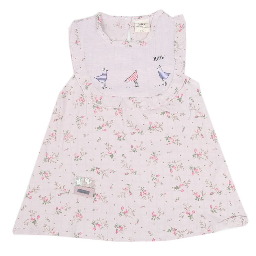 Newborn Girls Half Sleeves Frock - Purple, Kids, Newborn Girls Frocks, Chase Value, Chase Value