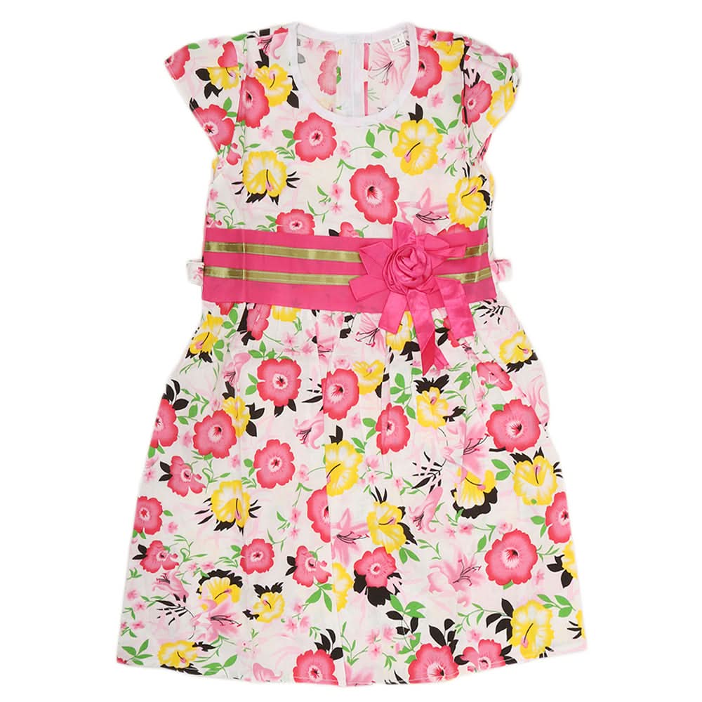 Girls Cotton Frock - Pink, Kids, Girls Frocks, Chase Value, Chase Value